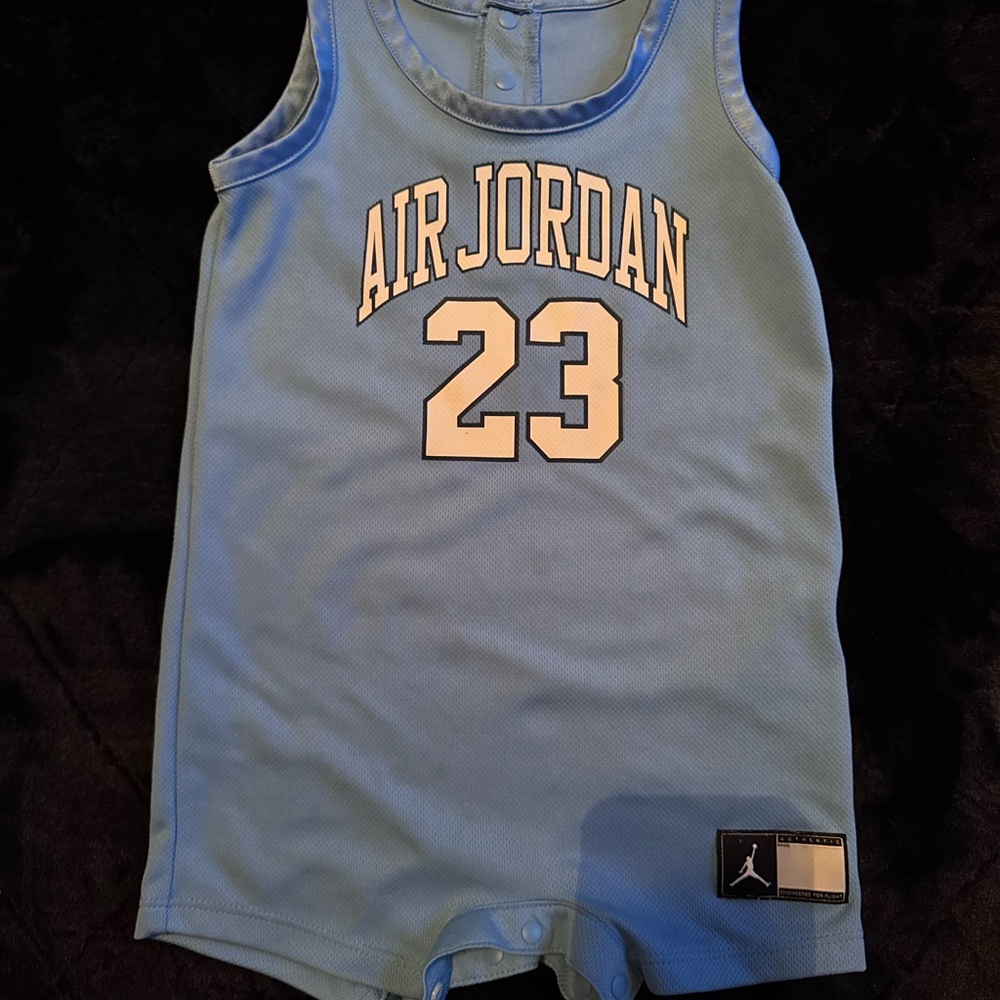 Jordan Kids One Piece in Light Blue and White